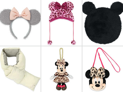 2025冬のもこもこファッショングッズ、ミニーのヒョウ柄グッズ