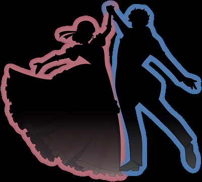 ペアダンスをする亡霊