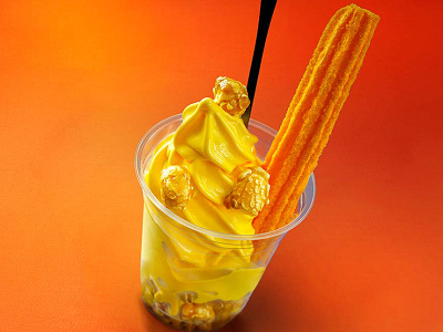 ハロウィーンサンデー(パンプキンソフトクリーム&チュロス)