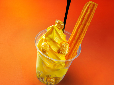 ハロウィンサンデー（パンプキンソフトクリーム&チュロス）