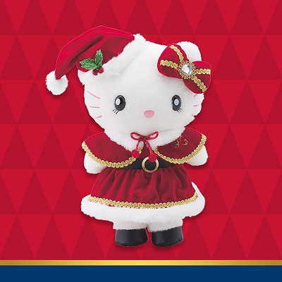 ハローキティのぬいぐるみ（サンタ）
