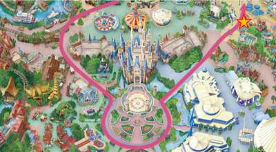 おすすめの鑑賞場所①:トゥーンタウン前