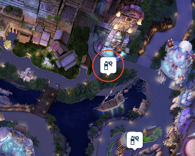 ロストリバーデルタの自販機の場所