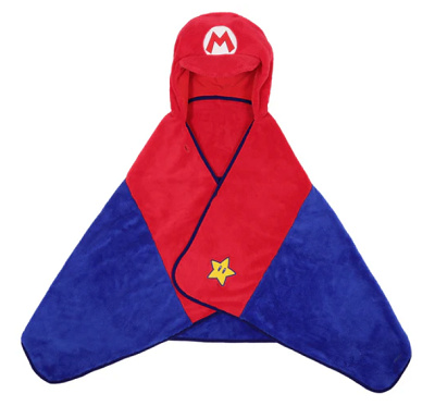 マリオフード付きポンチョ