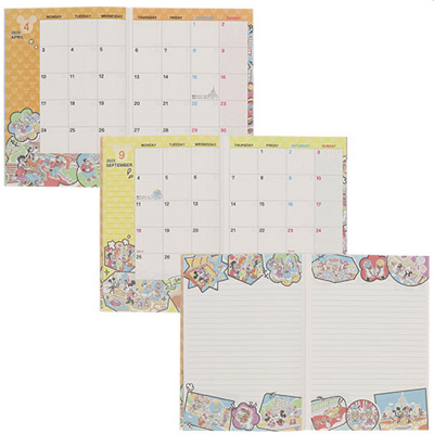 ミッキー＆フレンズ　スケジュール帳の中身