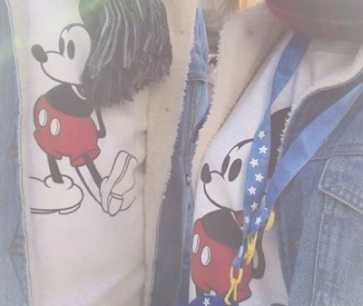 ミッキーパーカー×ボア付きGジャン