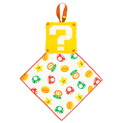 ハテナブロックポーチ付きミニタオル