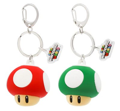 ペアキーチェーン（スーパーキノコ/1UPキノコ）