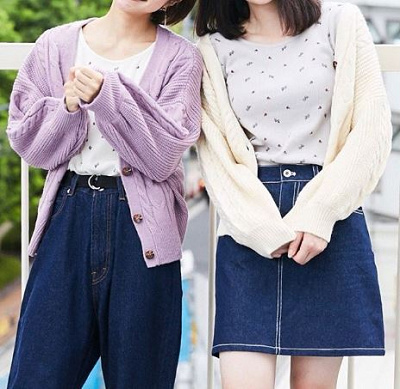 パステルニットカーディガン