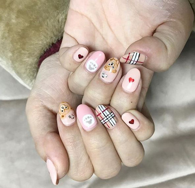 チェック柄アート