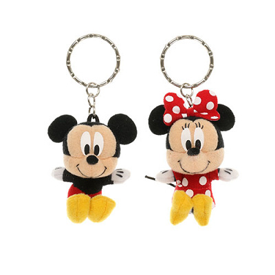 ぬいぐるみキーホルダー:ミッキー&ミニー
