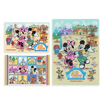 ポストカード＆クリアホルダー(ディズニーランド43周年グッズ)
