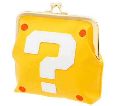 ハテナブロックがま口ポーチ