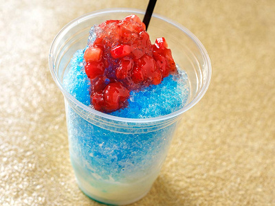 シェイブアイス(ラッシー&ストロベリー)