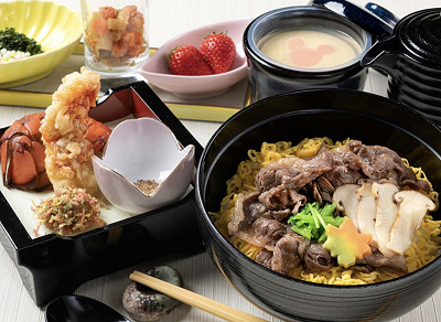 おすすめの秋ディズニーフード：松茸と和牛のまぶし丼セット