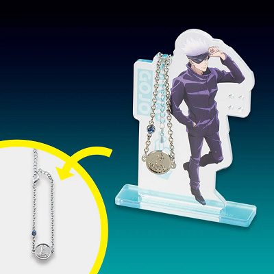 USJ×呪術廻戦コラボグッズ:アクリルスタンド&ブレスレット(五条悟)