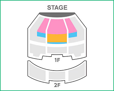 ファンダフルディズニー会員対象の鑑賞エリア（オレンジ部分）
