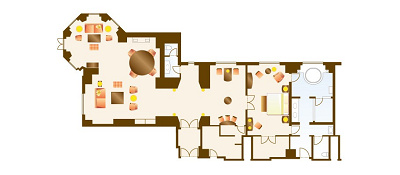 ウォルト・ディズニー・スイート：間取り図