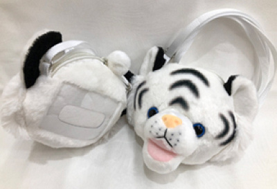 ホワイトタイガーフェイスポーチ