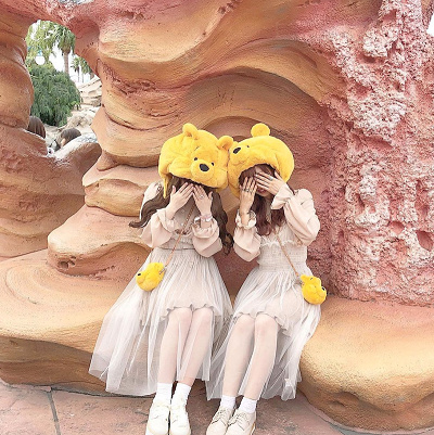 プーさんファンキャップFFGGIO持ち手付きプレート