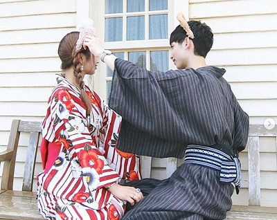 夏しかできない浴衣ペアルック♪