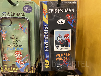 USJスパイダーマングッズ/スマートフォンストラップ＆ステッカーセット/「WEBBED WONDER」