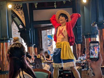 サンジの海賊レストランのルフィ（過去撮影）