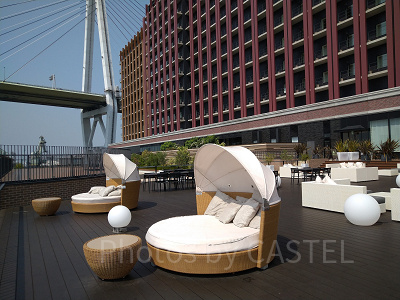 リーベルホテルの3階テラス