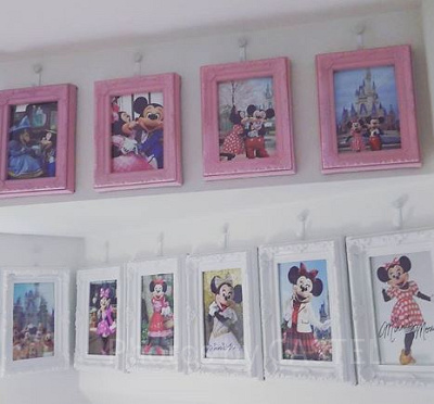 ミニーの写真溢れる部屋