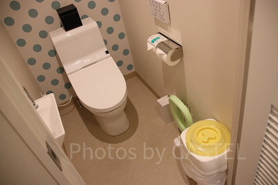 おむつ専用ゴミ箱があるトイレ