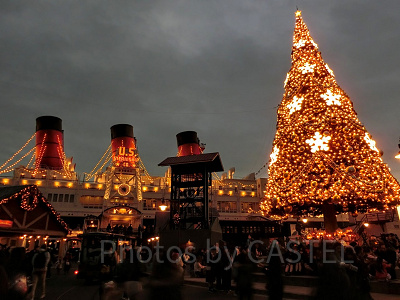アメリカンウォーターフロントのクリスマスツリー