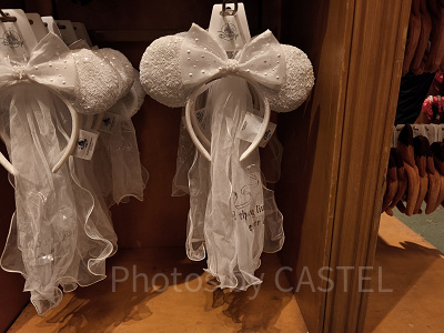 アナハイムディズニーカチューシャ：ブライドカチューシャ（ベール付）