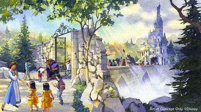 美女と野獣エリア(仮称)アトラクション外観(プレスリリースより引用)