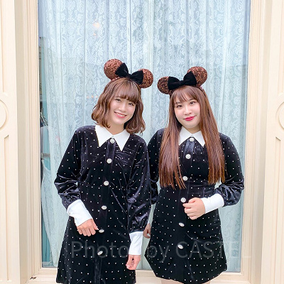 ミニーちゃんっぽくブラックで統一!