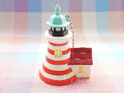 ケープコッドの灯台のキーチェーン（ディズニーガチャガチャ）