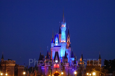 夜のシンデレラ城