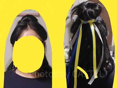 リボンを付けて完成！