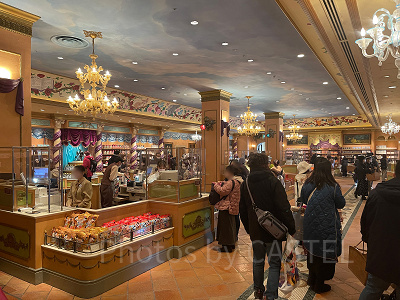 ディズニーシーのショップの混雑状況