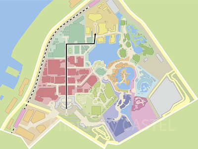 ミニオンパーク入り口までの行き方マップ