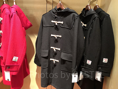 ディズニーハリスツイードダッフルコート(ブラック)