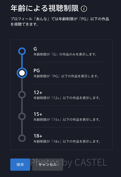 ディズニープラス:年齢による視聴制限