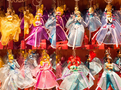 ディズニープリンセスキーチェーン&ストラップ