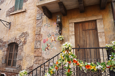 ディズニーシーの春イベントの装飾