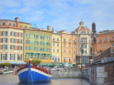 ディズニーシーのイタリアの街並み