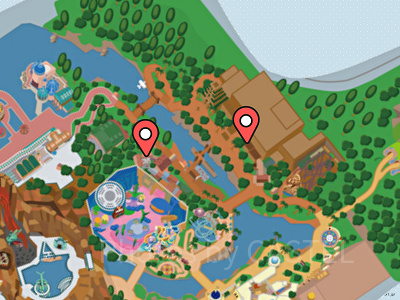 ディズニーシーのトイレマップ：ロストリバーデルタ