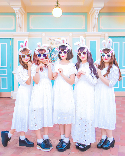 イースターのうさぎコーデ