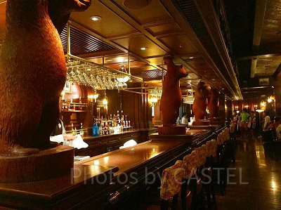 ディズニーシーのラウンジでお酒を楽しむ