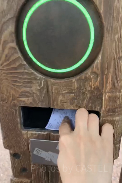 パスポートを使って入場