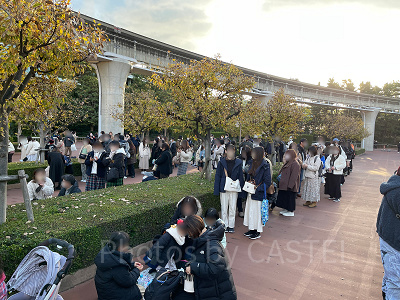 2022年12月のディズニーシーの入園(エントランス)の様子(7:40ごろ)