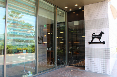 ドッグフレンドリールーム宿泊者専用のエントランス